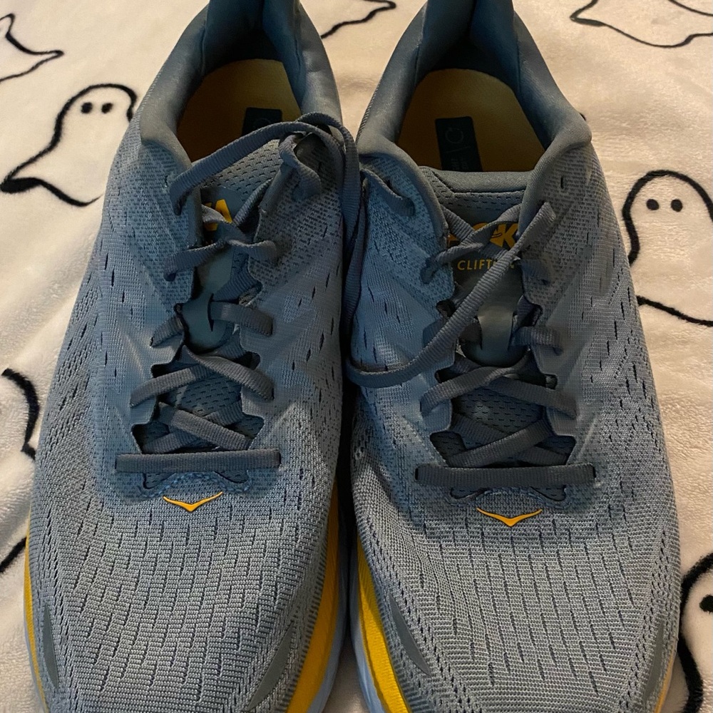 Hoka Men's Gray and Yellow Running Shoes